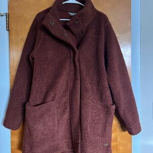 Natural Reflections Dark Rust Red Brown Teddy Jacket